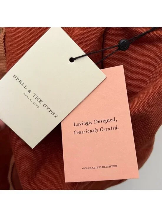 Spell NWT Terra-Cotta Canvas Duffle Bag With Adjustable Strap - Picture 7 of 7